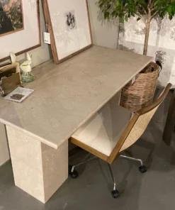 Four Hands New Arrivals Arum Desk Cream Marble