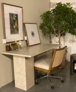 Four Hands New Arrivals Arum Desk Cream Marble