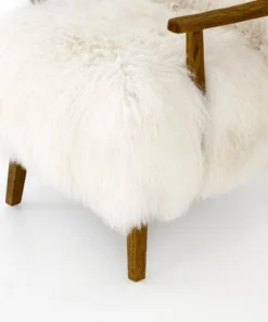 Four Hands New Arrivals Ashland Armchair Mongolion Cream Fur