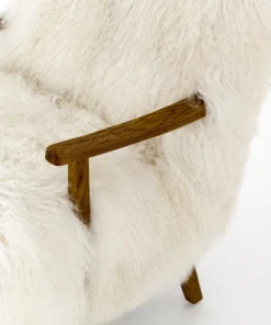 Four Hands New Arrivals Ashland Armchair Mongolion Cream Fur