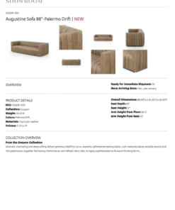 Four Hands New Arrivals Augustine Sofa Palermo Drift Leather 21 Four Hands New Arrivals Augustine Sofa Palermo Drift Leather