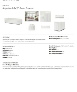 Four Hands Augustine Sofa Dover Crescent 19 Four Hands Augustine Sofa Dover Crescent