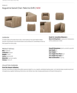 Four Hands New Arrivals Augustine Chair Palermo Drift Leather