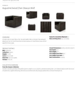 Four Hands Augustine Chair Deacon Wolf 23 Four Hands Augustine Chair Deacon Wolf