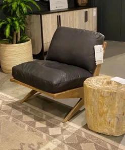 Four Hands New Arrivals Bastian Chair Heirloom Charcoal