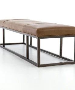 Four Hands Beaumont Bench Warm Taupe Dakota Leather 23 Four Hands Beaumont Bench Warm Taupe Dakota Leather