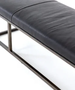 Four Hands New Arrivals Beaumont Bench Rider Black Leather 15 Four Hands New Arrivals Beaumont Bench Rider Black Leather