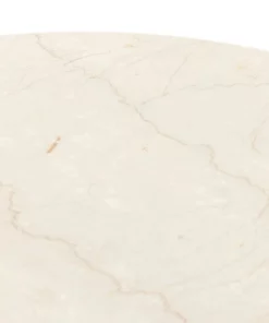Four Hands Belle Oval Dining Table Cream Marble