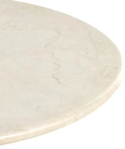 Four Hands New Arrivals Belle Round Dining Table Cream Marble