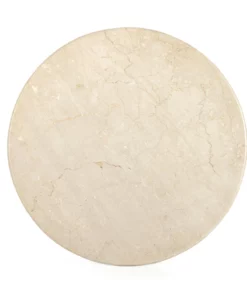 Four Hands New Arrivals Belle Round Dining Table Cream Marble