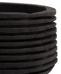 Four Hands New Arrivals Beto Banded Bowl Carbonized Black