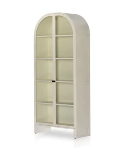 Four Hands Breya Cabinet Cream Powder Coat Dining Room