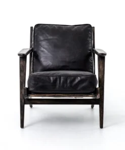 Four Hands New Arrivals Brooks Lounge Chair Rialto Ebony
