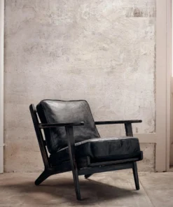 Four Hands New Arrivals Brooks Lounge Chair Rialto Ebony