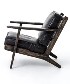 Four Hands New Arrivals Brooks Lounge Chair Rialto Ebony