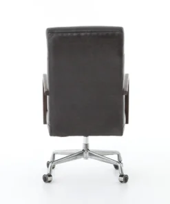Four Hands Bryson Desk Chair Chaps Ebony