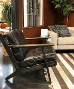 Four Hands New Arrivals Brooks Lounge Chair Rialto Ebony