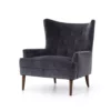 Four Hands Clermont Chair Charcoal Worn Velvet New Arrivals
