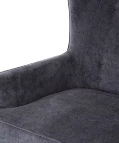 Four Hands Clermont Chair Charcoal Worn Velvet New Arrivals