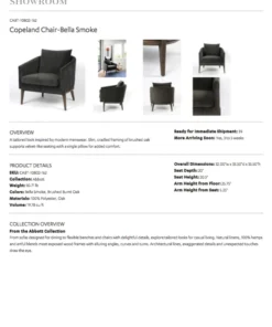 Four Hands Copeland Chair Bella Smoke New Arrivals 21 Four Hands Copeland Chair Bella Smoke New Arrivals