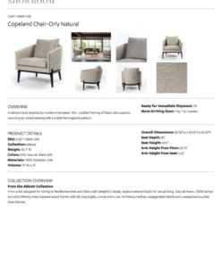 Four Hands Copeland Chair Orly Natural 18 Four Hands Copeland Chair Orly Natural