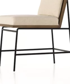 Four Hands Crete Dining Chair Saville Flax And Brown New Arrivals