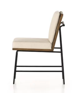 Four Hands Crete Dining Chair Saville Flax And Brown New Arrivals