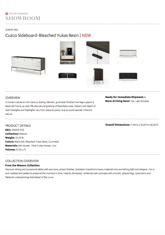 Four Hands New Arrivals Cuzco Sideboard Bleached Yukas 16 Four Hands New Arrivals Cuzco Sideboard Bleached Yukas