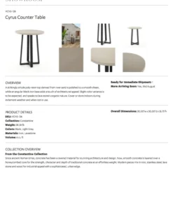 Four Hands Cyrus Round Counter Table