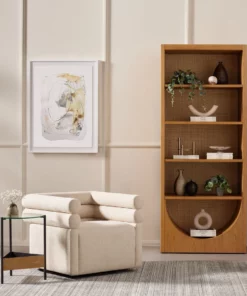 Four Hands New Arrivals Evie Swivel Chair Hampton Cream