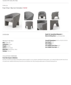 Four Hands Fae Chair Barron Smoke 25 Four Hands Fae Chair Barron Smoke