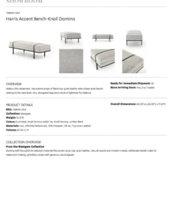 Four Hands Harris Bench