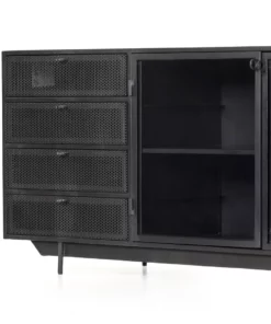 Four Hands Hendrick Media Console Black New Arrivals