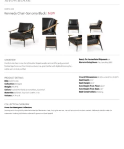 Four Hands Kennedy Chair Sonoma Black 21 Four Hands Kennedy Chair Sonoma Black