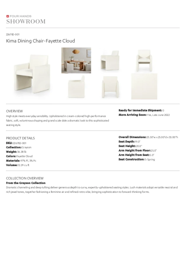 Four Hands Kima Dining Chair 15 Four Hands Kima Dining Chair