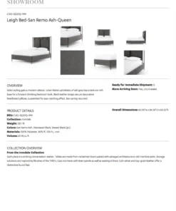 Four Hands Leigh Bed San Remo Ash New Arrivals