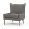 Four Hands Marlow Wing Chair Umber Pewter Leather New Arrivals