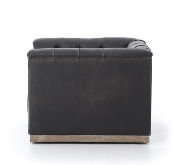 Four Hands Maxx Swivel Chair Destroyed Black 7 Four Hands Maxx Swivel Chair Destroyed Black