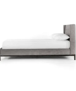 Four Hands Newhall Bed Harbor Grey Upholstery