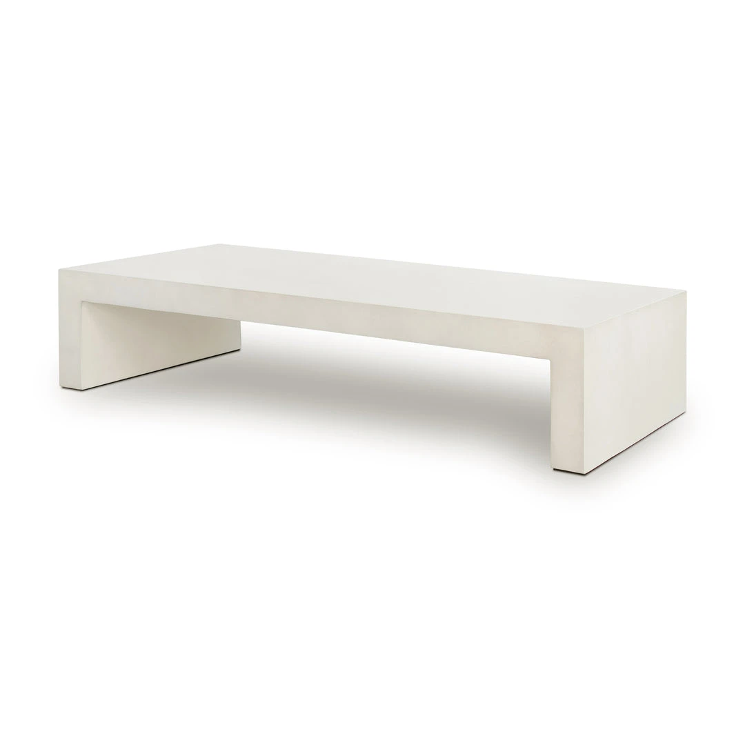 Four Hands New Arrivals Parish Coffee Table White Concrete 3 Four Hands New Arrivals Parish Coffee Table White Concrete
