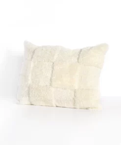 Four Hands New Arrivals Patchwork Shearling Lumbar Pillow