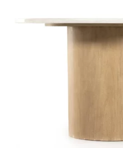 Four Hands Pilo Dining Table Natural Matte With Marble New Arrivals