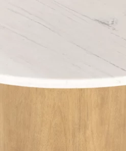 Four Hands Pilo Dining Table Natural Matte With Marble New Arrivals