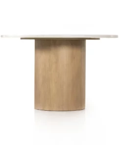 Four Hands Pilo Dining Table Natural Matte With Marble New Arrivals