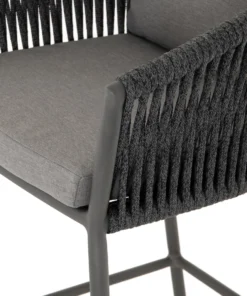 Four Hands Porto Outdoor Bar Stool Charcoal 27 Four Hands Porto Outdoor Bar Stool Charcoal