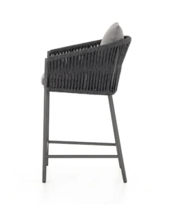 Four Hands Porto Outdoor Bar Stool Charcoal 24 Four Hands Porto Outdoor Bar Stool Charcoal
