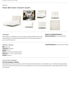 Four Hands Potter Bed Dover Crescent