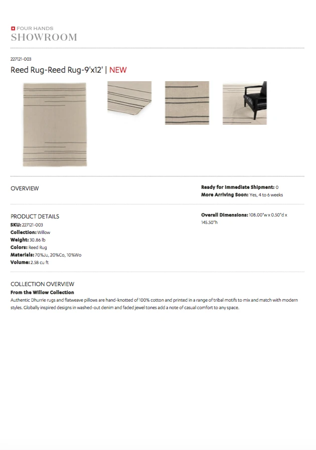 Four Hands Reed Rug 10 Four Hands Reed Rug