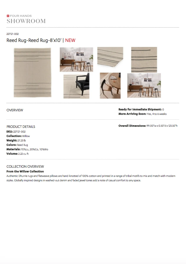 Four Hands Reed Rug 12 Four Hands Reed Rug