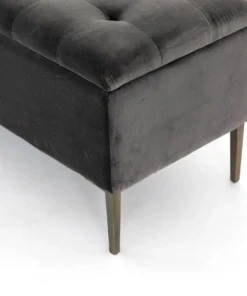 Four Hands Rennie Trunk Grey Velvet